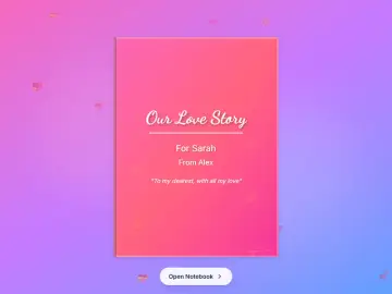 Digital love notebook gift preview