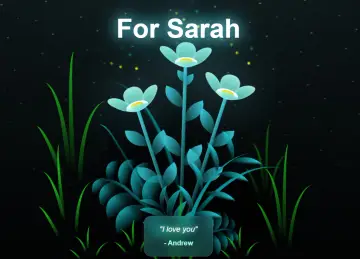 Virtual flowers gift preview
